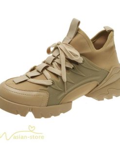 スニーカー | インソール レディース ダッドスポーツシューズ 靴 厚底 レースアップ 無地 履きやすい ハイカット 可愛い 脚長効果 歩きやすい 新作