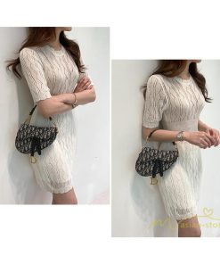 ミディアム | ワンピース レディース ニットワンピース 膝丈ワンピース タイト 膝丈 ミディアム丈 ハーフスリーブ 半袖ワンピース ワンピース 上品 スリム ニット きれいめ