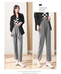 スラックス | スラックスパンツ レディース 九分丈 通勤 ストレートズボン ボトムス ビジネス おしゃれ オフィス フォーマル 美脚 ハイウエスト OL 着痩せ 就職