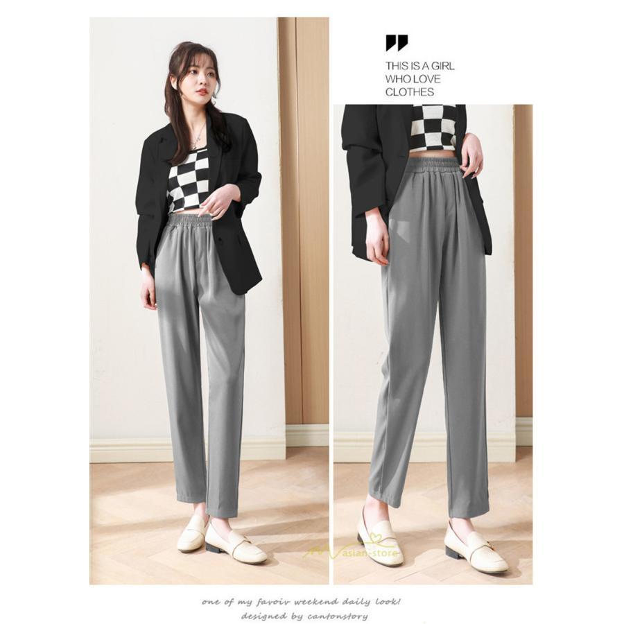 スラックス | スラックスパンツ レディース 九分丈 通勤 ストレートズボン ボトムス ビジネス おしゃれ オフィス フォーマル 美脚 ハイウエスト OL 着痩せ 就職