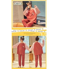 パジャマ　ルームウェア | ルームウェア パジャマ レディース 長袖 春秋 長袖 長ズボン 上下セット セットアップ 寝巻き 部屋着 ナイトウェア ズボン Tシャツ かわいい ボトムス 柔らかい