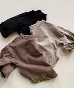 衣装 服 | 子供服 キッズ 無地 長袖Ｔシャツ コットン Tシャツ 男の子 女の子 韓国こども服 ベビー服 春 男女兼用 ナチュラル 冬 カジュアル 秋