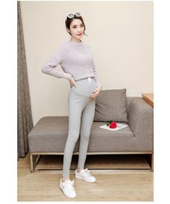 マタニティ | マタニティパンツ スキニーパンツ レギンス お出かけ ストレッチパンツ 秋服 レディース 産前産後 ウエストリボン付き 秋パンツ 腹包み 調整可