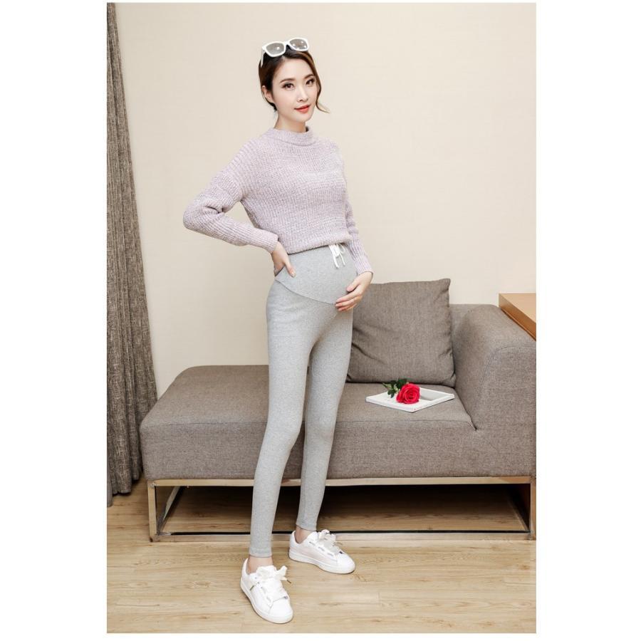 マタニティ | マタニティパンツ スキニーパンツ レギンス お出かけ ストレッチパンツ 秋服 レディース 産前産後 ウエストリボン付き 秋パンツ 腹包み 調整可