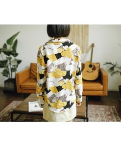 在庫ある | ブラウスレディースシャツ ファッションシャツ プリント花柄シャツブラウス 長袖 Vネック 春夏秋衣装 通学通勤 おしゃれ 着痩せ OL 体型カバー ゆったり 薄手