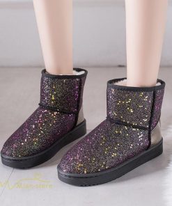 ショートブーツ | ムートンブーツ レディース ムートン 靴 秋冬 裏起毛 ボア ファー 暖かい 内ボア スノーブーツ カジュアル 防寒 雪靴 シューズ スノーシューズ