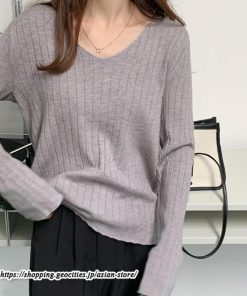 ニット・セーター | カットソー ニット レディース リブニット 長袖 秋冬 春 トップス スリム ストレッチ インナー 無地 着痩せ プルオーバー 長袖カットソー 長袖ニット 通学通勤