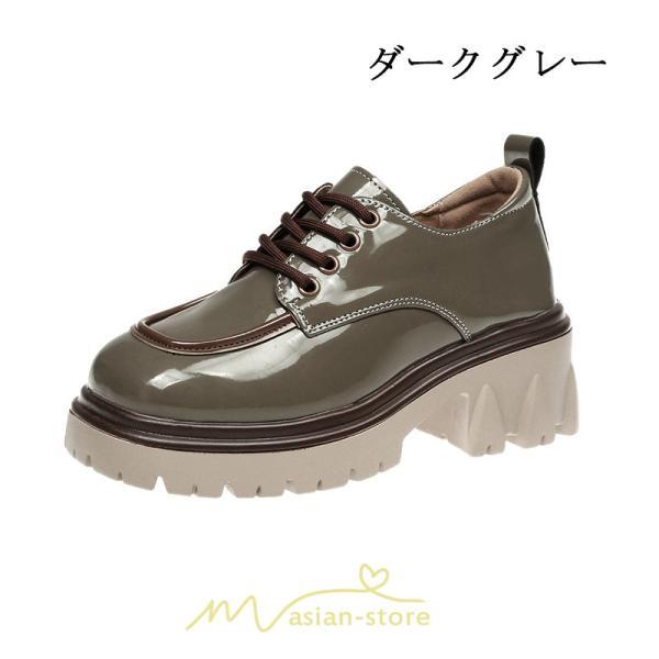 ローファー | 厚底 レディース 厚底スニーカー レースアップ スニーカー PU 合皮 通学 通勤 かわいい 送料無料 可愛い 冬 夏 秋 春