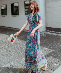 マキシ | ワンピース レディース ワンピ ロングワンピ ロング コットン ゆったり 夏 リゾート サマードレス かわいい 大人 Vネック オトナ 着痩せ レトロ 個性的