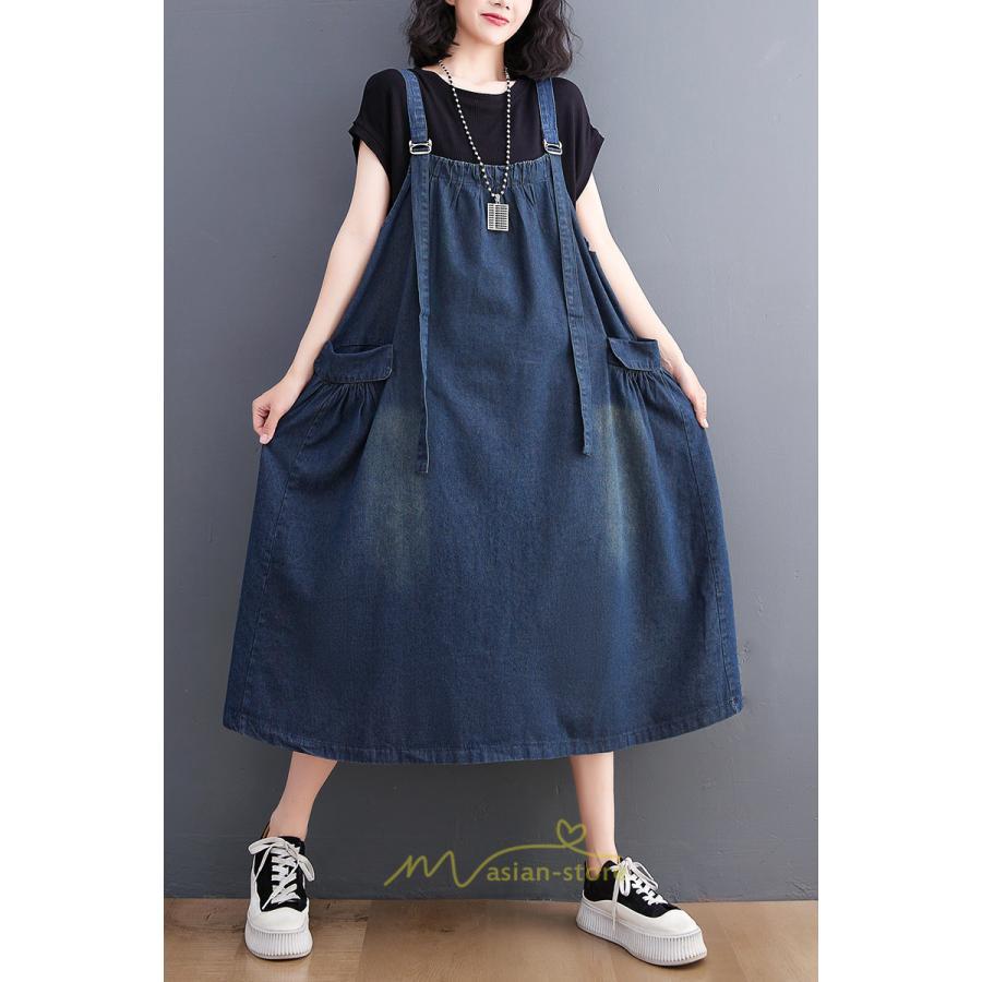 オーバーオール サロペット | デニム サロペット スカート オーバーオール ジャンパースカート レディース ワンピース 春 夏 秋 冬 20代 30代 大きいサイズ おしゃれ 40代 50代