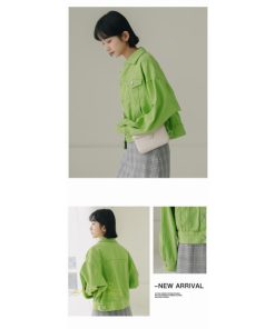 デニムコート | レディース デニムジャケット ジージャン カジュアル Gジャン ショート丈 ボタン ポケット アウター ラペル ゆったり ジャケット 無地 長袖 シンプル 学生風