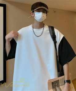 Tシャツ | Tシャツ メンズ 半袖 重ね着風 レイヤード 無地 ゆったり クルーネック カットソー 20代 30代 おしゃれ 無地 大きいサイズ シンプル 40代 カジュアル お出かけ