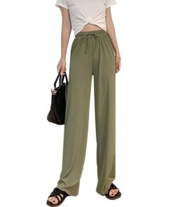 ワイドパンツ | ハイウエスト レディース ストレートパンツ 接触冷感 ロングパンツ ハイウエストサマーパンツ リラックスパンツ