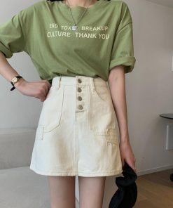 タイトスカート | ハイウエスト デニムスカート 着やせ レディース 韓国風 ミニスカート カジュアル 台形スカート おしゃれ【ネコ