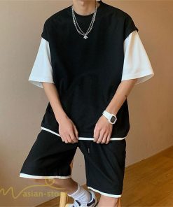 Tシャツ | Tシャツ メンズ 半袖 重ね着風 レイヤード 無地 ゆったり クルーネック カットソー 20代 30代 おしゃれ 無地 大きいサイズ シンプル 40代 カジュアル お出かけ