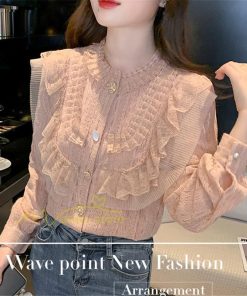 シャツ・ブラウス | ブラウス レディース きれいめ 春秋 40代 30代 長袖 カジュアルブラウス 可愛い おしゃれ 韓国風 通勤 着回し お出かけ エレガント 着痩せ 上品 レースシャツ