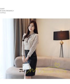 在庫ある | 短納期ブラウスレディースシャツ レースブラウス ビジネスカジュアルシャツトップス オフィスブラウス フォーマルシャツ 薄手 春夏衣装 通学通勤 リボン付き