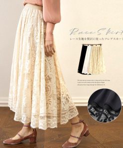 ロングスカート | 総レーススカート レディース ボトムス