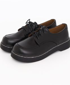 ショートブーツ | 靴 レースアップ レザー調 歩きやすい 厚底 ドレスシューズ レディース シューズ シンプル
