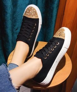 ショートブーツ | フラットシューズ レディースシューズ キャンバス ローカット スニーカー 靴 ぺたんこ キラキラ