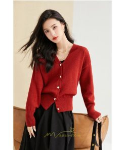 ニット・セーター | カーディガン レディース 春夏 パーカー 秋 長袖 トップス 赤 無地 50代 40代 30代 20代 おしゃれ キレイめ オシャレ 部屋着 あったか お出かけ ニット 着痩せ