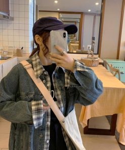 テーラードジャケット | ジャケット オーバーサイズ アウター 秋冬 レディース ドッキング デニム Gジャン