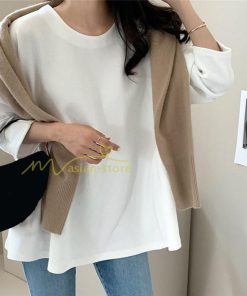 シャツ・ブラウス | Tシャツ トップス レディース きれいめ 40代 春夏秋 長袖トップス オシャレ ブラウス Tシャツ 韓国風 通勤 無地 韓国ファッション カジュアル 着痩せ ゆったり