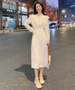 ミディアム | 長袖ワンピース 春 レディース スプリングワンピース Aライン 秋 ワンピース 上品 20代 30代 40代 韓国風 きれいめ 大きいサイズ 気質 おしゃれ 日常感