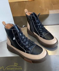 ショートブーツ | レディース ブーティー 太ヒール ブーツ ショートヒール カジュアル レースアップ 厚底 歩きやすい 厚底ブーツ コスプレ靴 編み上げブーツ