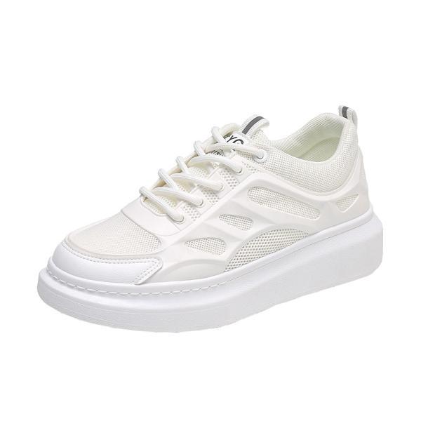 スニーカー | レディースシューズ レースアップ ローカット 厚底靴 履きやすい カジュアルシューズ フラットシューズ ローカットシューズ