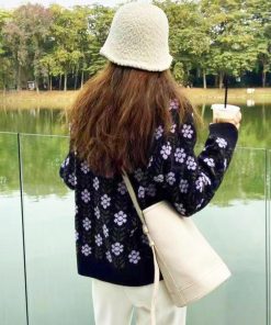 ニット・セーター | 花柄 ジャガードカーディガンレディース