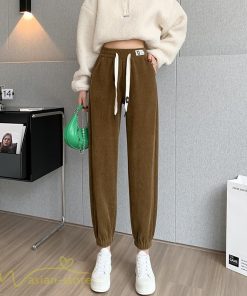 チノ・テーパード・ジョガー・スキニーパン | パンツ テーパードパンツ レディース 秋 冬 ロング丈 おしゃれ 着痩せ ウエストゴム 通勤 通学 スウェットパンツ ボトムス 韓国風 ロングパンツ 秋冬コーデ