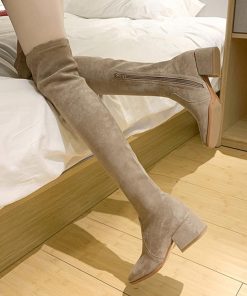 ニーハイブーツ | スクエアトゥ 美脚ブーツ