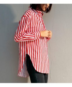 シャツ・ブラウス | 即日発送シャツブラウス レディーストップス ストライプシャツ ビジネスカジュアルウェアシャツ 可愛い 長袖 S M 2020春夏 オフィス通学通勤 XL L 上着