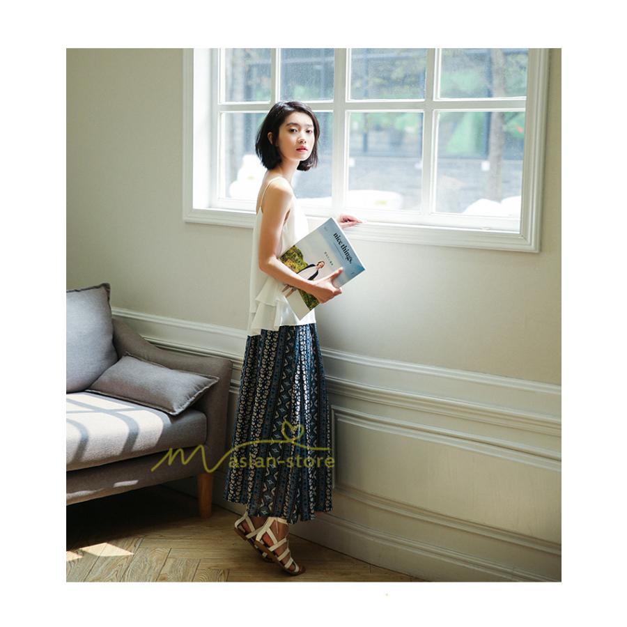 スカート | マキシロング ワイド フレア ゆったり バイカラー 春 夏 秋 冬 レディース 体系カバー Aライン プリーツシフォン 20代30代40代50代