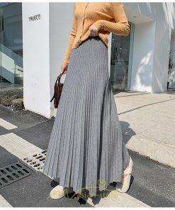 スカート | プリーツ ロング丈 ボトムス レディース ニットニット あったか 20代 30代 40代 秋 冬 韓国風 デート こなれ感 新作 秋冬物 お呼ばれ