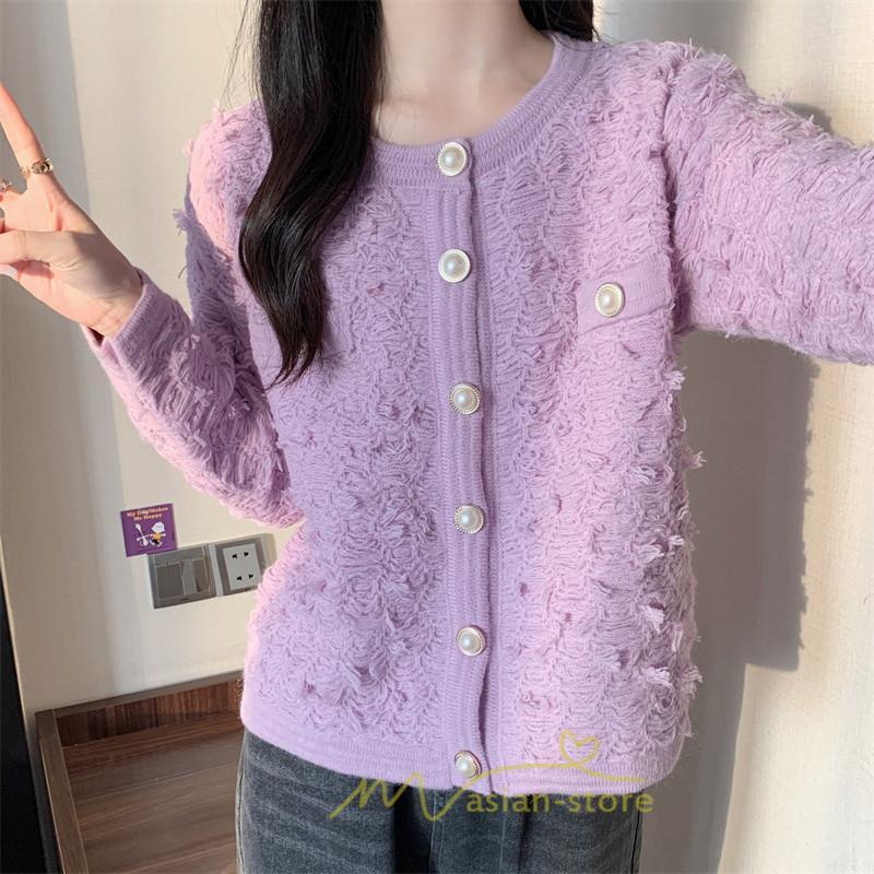 カーディガン | 2022秋冬ニットアウター レディース ニットニット セーター 長袖 羽織り フロントボタン 可愛い トップス 20代40代 通学通勤