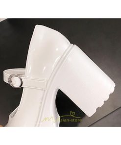 ローファー | パンプス ハイヒール レディース グランドトゥ 厚底 太ヒール スムース 美脚 ハロウィン 演出 可愛い 疲れない 韓国風 人気 歩きやすい 小柄