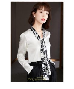 シャツ・ブラウス | シャツ ブラウス 秋冬 レディース スカーフタイ きれいめ フォーマル 春 長袖 白 通勤 OL フェミニン 上品 ゆったり エレガント ビジネス 2022新作