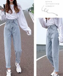 デニム | ハイウエスト ストレート デニムパンツ