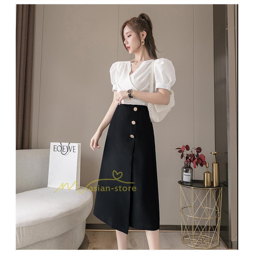 スカート | ボトムス ロング ロングフロントスリット 春 夏 秋 冬 体系カバー Aライン 20代30代40代 通勤通学 カジュアル 無地人気 着痩せ レトロ風 2022