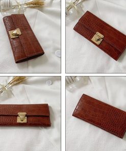 長財布 | クロコ型押し PUレザー シンプル