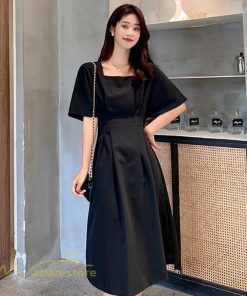 ミディアム | ワンピース レディース 春 夏 半袖 サマーワンピース 着痩せ 無地 カジュアル 大きいサイズ 上品 Aラインワンピース 大人 韓国風 通学 シフォン お出かけ 通勤