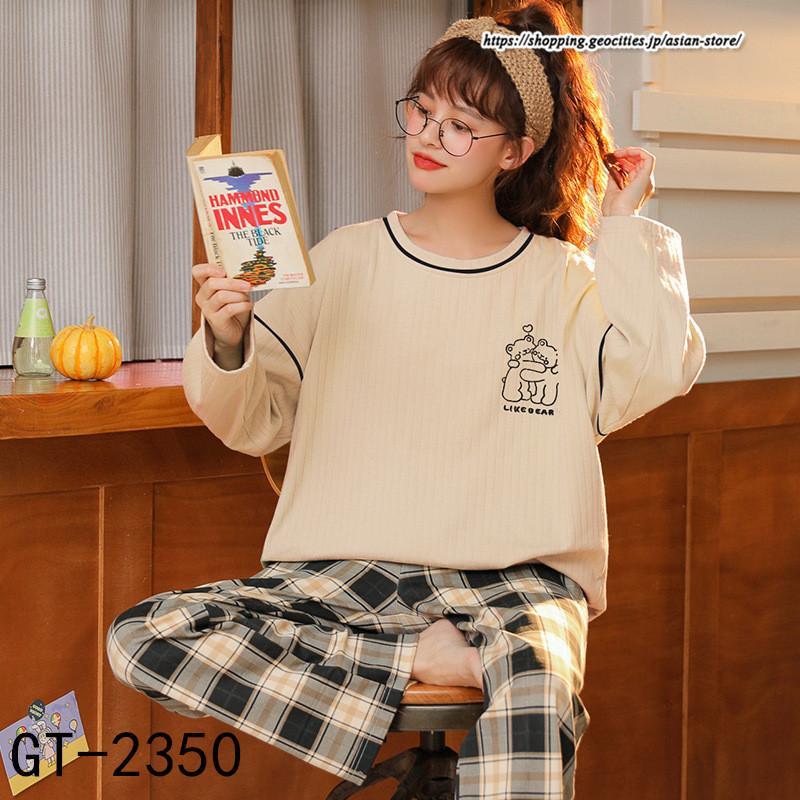 パジャマ ルームウェア | パジャマ レディース ナイトウエア 長袖 部屋着 プルオーバー ルームウェア 上下セット 寝巻き 春秋 リラックス 長袖ルームウェア 通気 着やすい