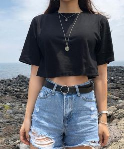 Tシャツ・カットソー | Tシャツ レディース 半袖 ショート丈 夏