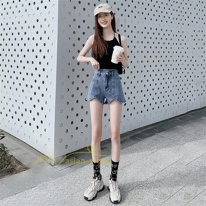 ショートパンツ | レディース デニム 短パン ジーンズ ボトムス 20代30代40代 カジュアル お出かけ 通勤通学 韓国風 ファッション 上品 着痩せ