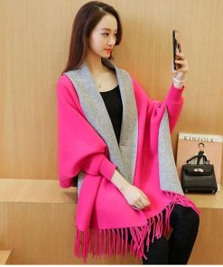 ポンチョ | 短納期レディース ストール コート カーディガン 肩掛け ビッグシルエット アウター おしゃれ タッセル 着痩せ シンプル カジュアル 体型カバー