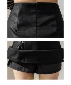 スカート | レディース ミニインパンツ 合皮 ミニ韓国ファッション 脚長 かわいい おしゃれ ミニスカ レザーセクシー 秋冬 おしゃれ