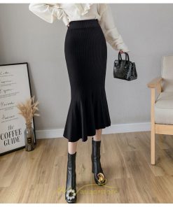 スカート | レディース ロング丈 マーメイド可愛い シンプル ニット 秋冬コーデ ボトムス きれい フレアカジュアル 女子会 新作 デート 抜け感