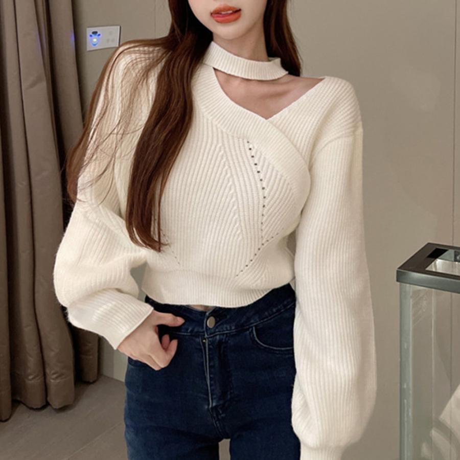 ニット・セーター | ショート丈 ニットトップスレディース秋冬